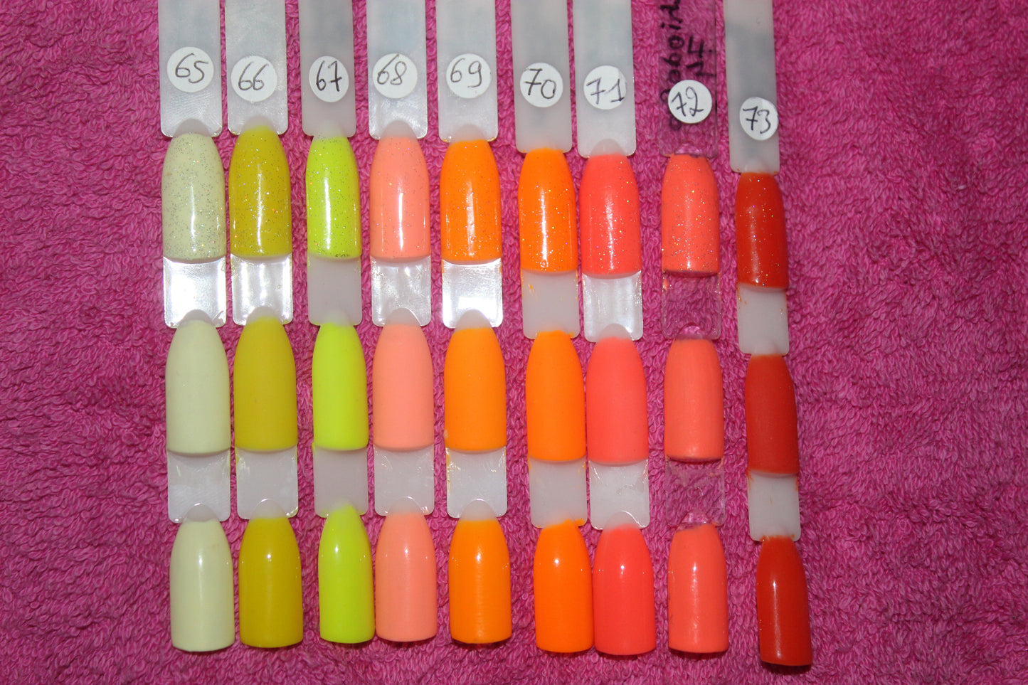Couleur unie (Collection neon jaune-orange-rose)