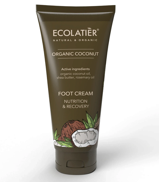 Crème pieds bio - Senteur Noix de Coco - Ecolatier